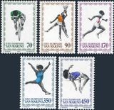 San Marino 1980. MNH XF. Sc#987-991. Olimpiada Moskwa 1980