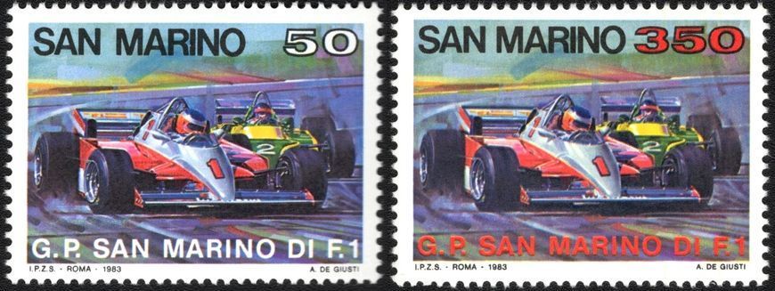 San Marino 1983. MNH XF. Sc#1047-1048 Grand Prix