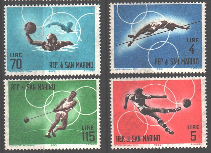 San Marino 1963. MNH F/VF. Sc#572-581. Olympics Tokyo-1964