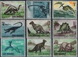 San Marino 1965. Postfrisch. Sc#509-518. Dinosaurier