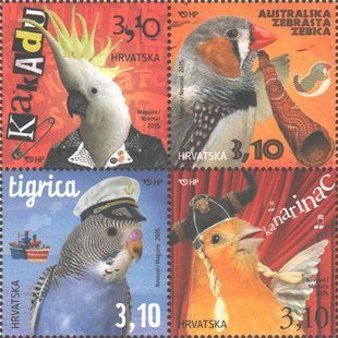 Chorwacja 2015. MNH XF. Sc#940 Ptaki / papugi
