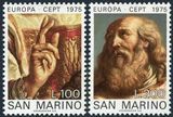 San Marino 1975. MNH F/VF. Sc#858-859 St Marinus. Guercino