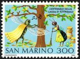 San Marino 1982. MNH XF. Sc#1018 The Cicada and the Ant