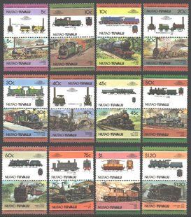 Tuvalu (Niutao) 1984-1985. MNH XF. Sc#9-20 Trains