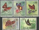 San Marino 1963. Postfrisch (XF). Mi#776-780. Schmetterlinge