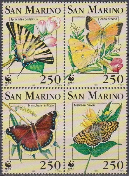 San Marino 1993. MNH XF. Sc#1284a. Motyle
