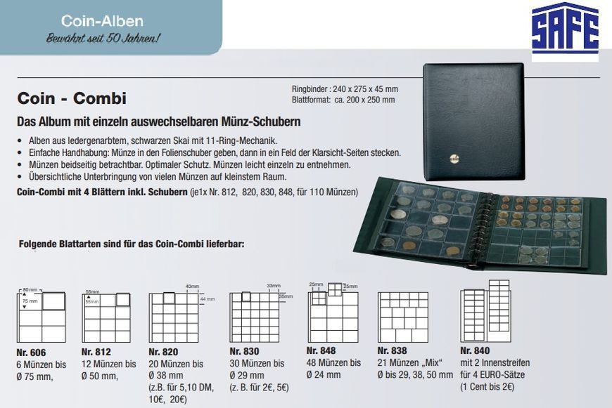 SAFE Combi M&uuml;nzalbum