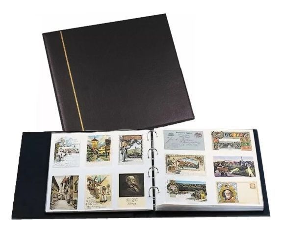 Album na poczt&oacute;wki i/lub na arkusze znaczk&oacute;w pocztowych SAFE Standard - kieszonka 108 x 160 mm, czarne karty - z Futerałem