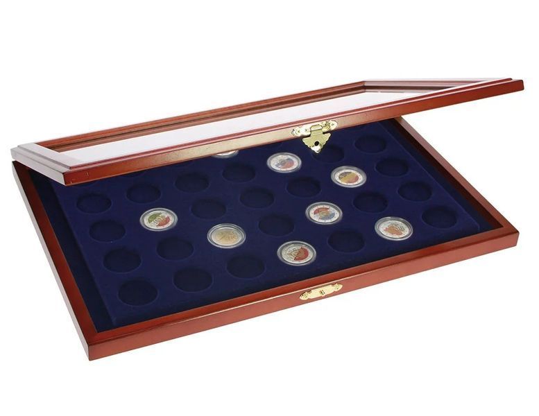 Gablota na monety SAFE - 35 kom&oacute;rek X 29 mm - okrągłe wgłębienia