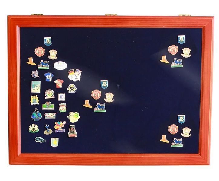 Holz-Vitrine XXL / XL f&uuml;r Pins und Medaillen
