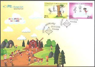 Turkey 2021. FDC. Kids games