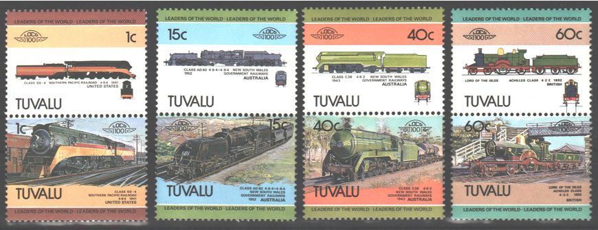 Tuwalu 1984-1985. MNH XF. Locomotywy