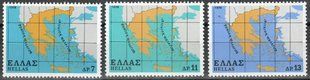 Greece 1978. MNH F/VF. Sc#1285-1287 Map of Greece